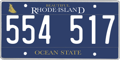 RI license plate 554517