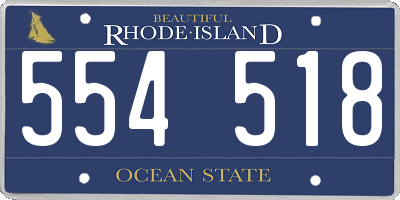 RI license plate 554518