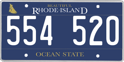 RI license plate 554520