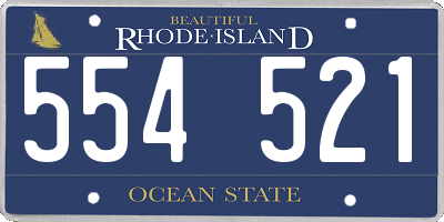 RI license plate 554521