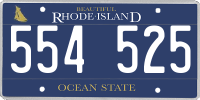 RI license plate 554525