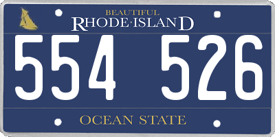 RI license plate 554526