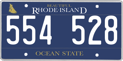 RI license plate 554528