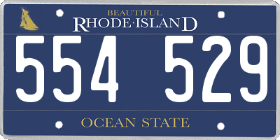 RI license plate 554529