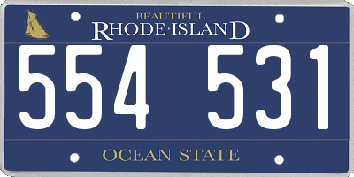 RI license plate 554531