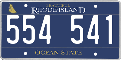 RI license plate 554541