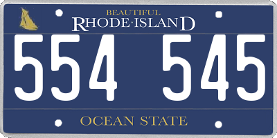 RI license plate 554545