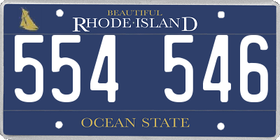 RI license plate 554546