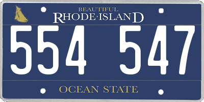 RI license plate 554547