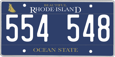 RI license plate 554548