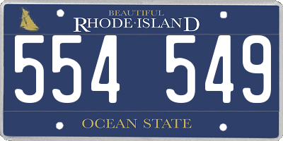 RI license plate 554549