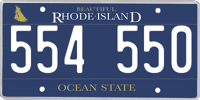 RI license plate 554550