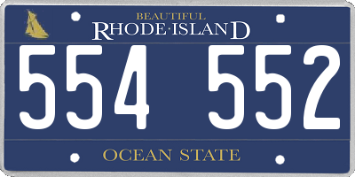 RI license plate 554552