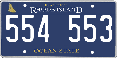 RI license plate 554553