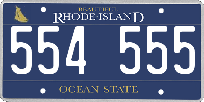 RI license plate 554555