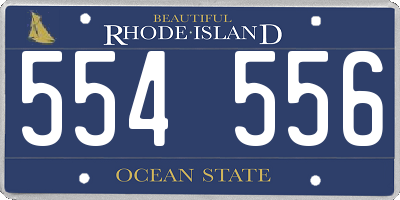 RI license plate 554556