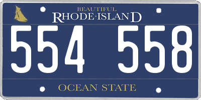 RI license plate 554558