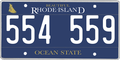 RI license plate 554559