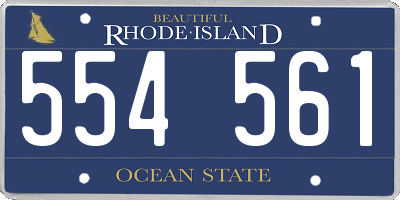 RI license plate 554561