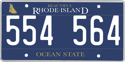 RI license plate 554564
