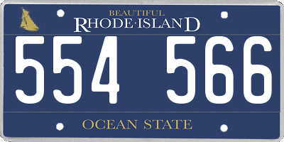 RI license plate 554566