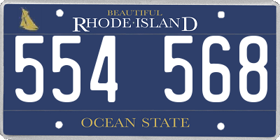 RI license plate 554568