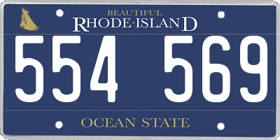 RI license plate 554569