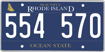 RI license plate 554570