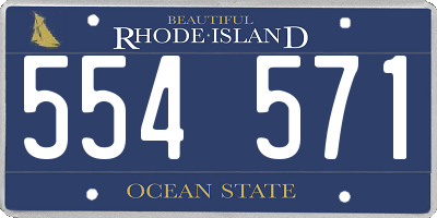 RI license plate 554571