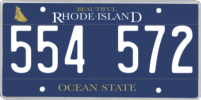 RI license plate 554572