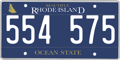 RI license plate 554575