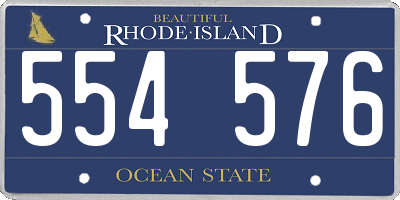 RI license plate 554576