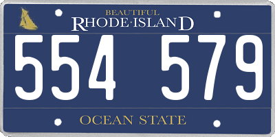 RI license plate 554579