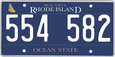 RI license plate 554582
