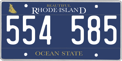 RI license plate 554585