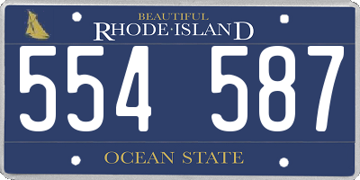 RI license plate 554587