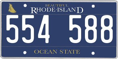 RI license plate 554588