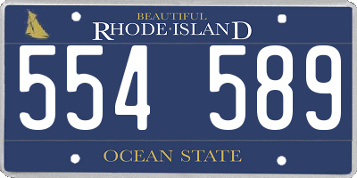 RI license plate 554589