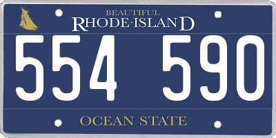 RI license plate 554590