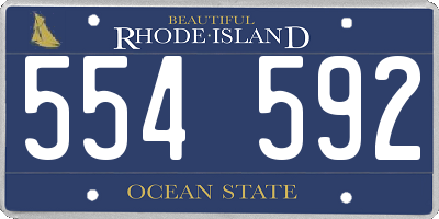 RI license plate 554592