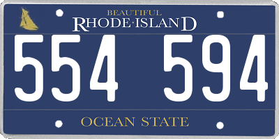 RI license plate 554594
