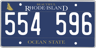 RI license plate 554596