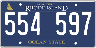 RI license plate 554597