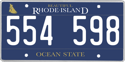 RI license plate 554598
