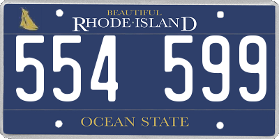 RI license plate 554599