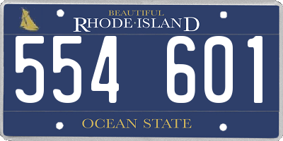 RI license plate 554601