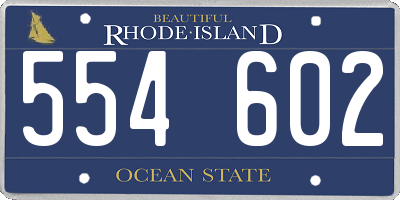 RI license plate 554602