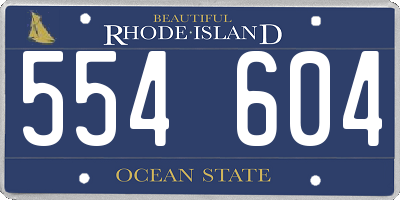 RI license plate 554604