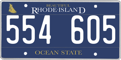 RI license plate 554605