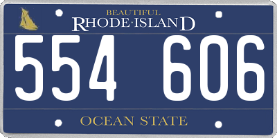 RI license plate 554606